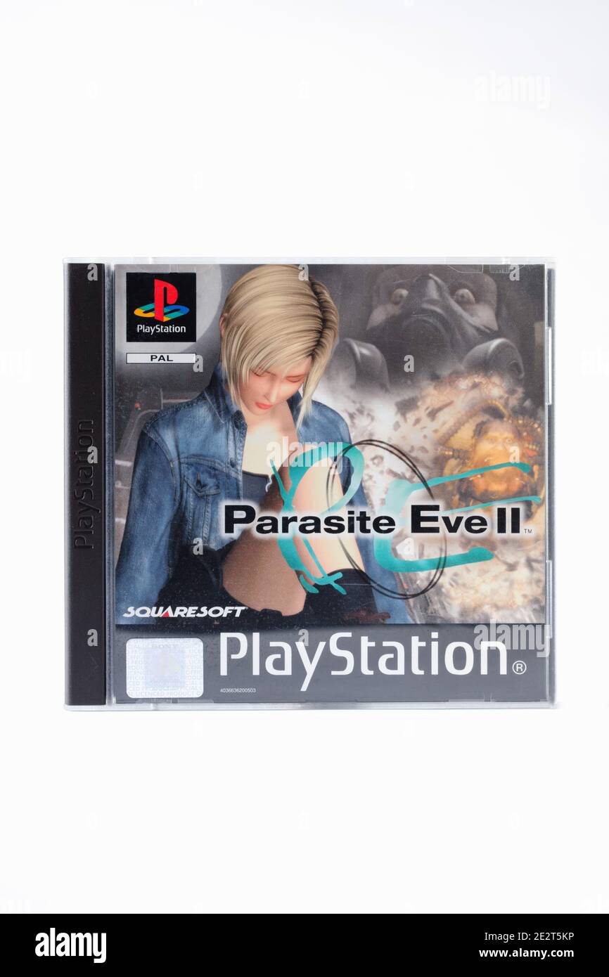 Parasite Eve II Playstation One game developed by Square Co., Ltd published in 1999 an action role playing survival horror video game Stock Photo