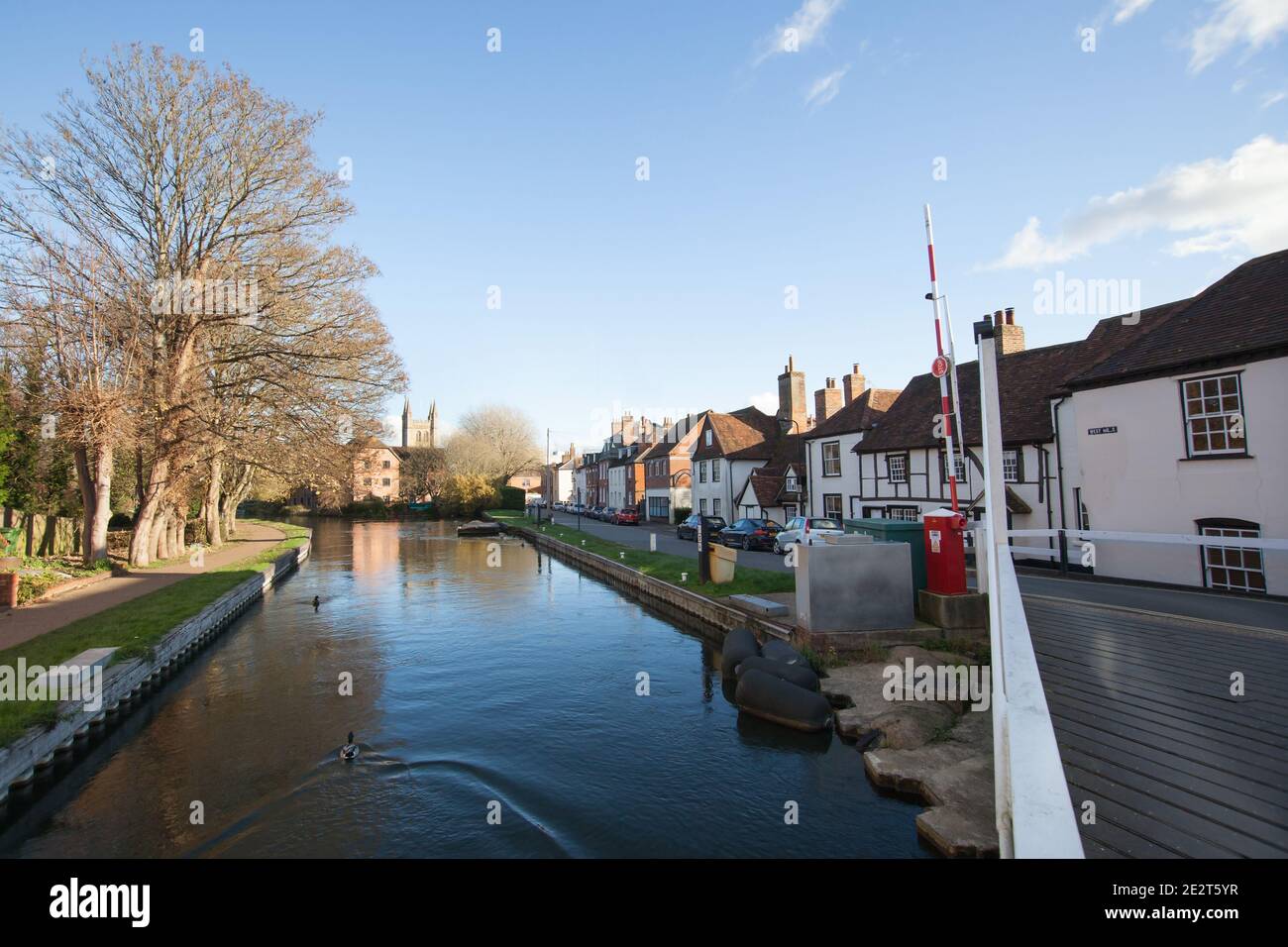 Views from the lock in Newbury, West Berkshire in England, taken on the 19th November 2020 Stock Photo