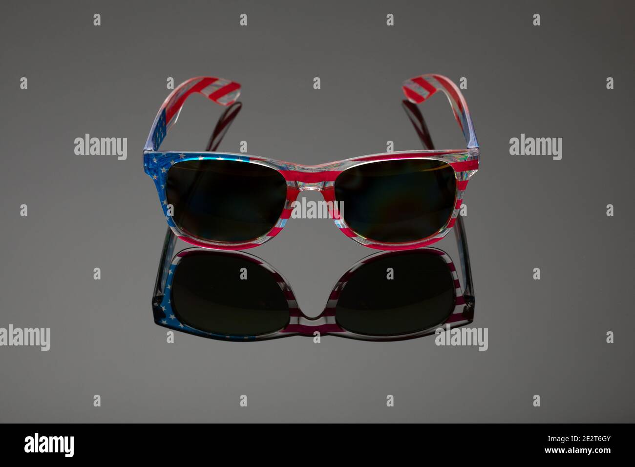 American Flag Eye Glasses isolated on white background. Front view Stock Photo