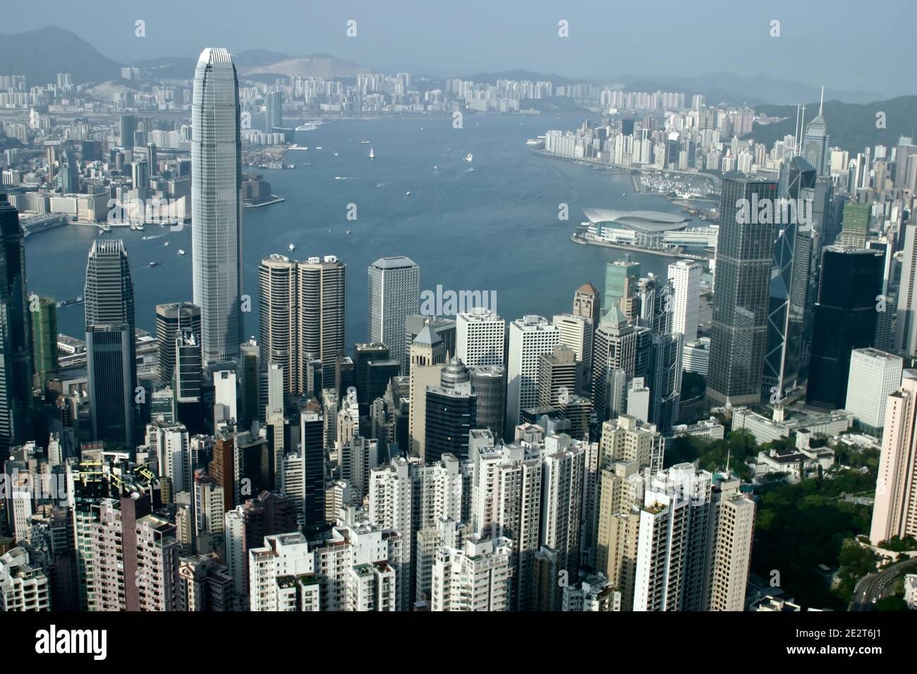 View over Hong Kong from Victoria Peak Stock Photo - Alamy