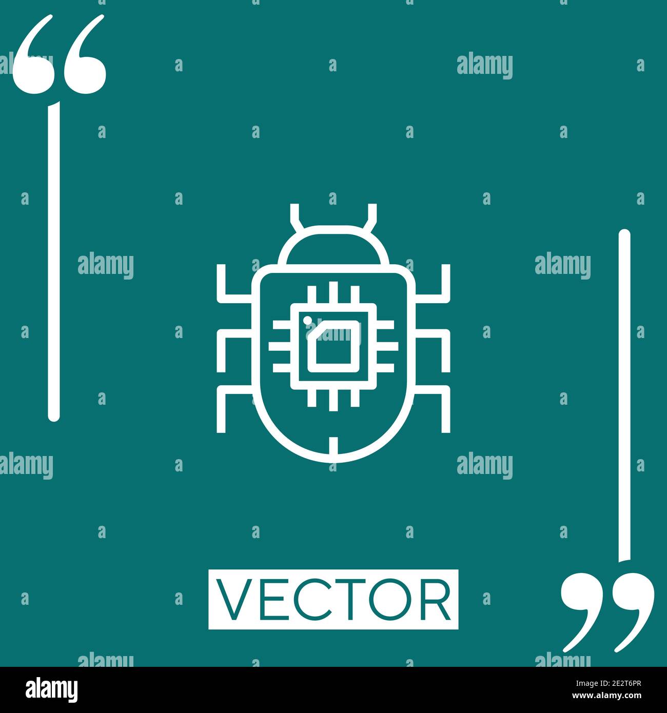 bug vector icon Linear icon. Editable stroked line Stock Vector