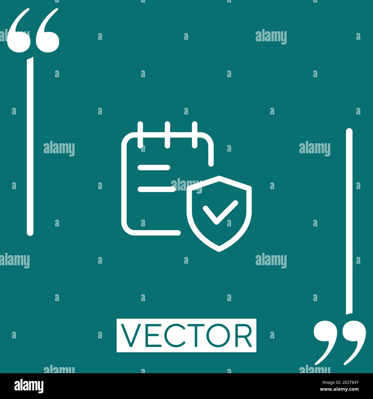 secure vector icon Linear icon. Editable stroke line Stock Vector Image ...