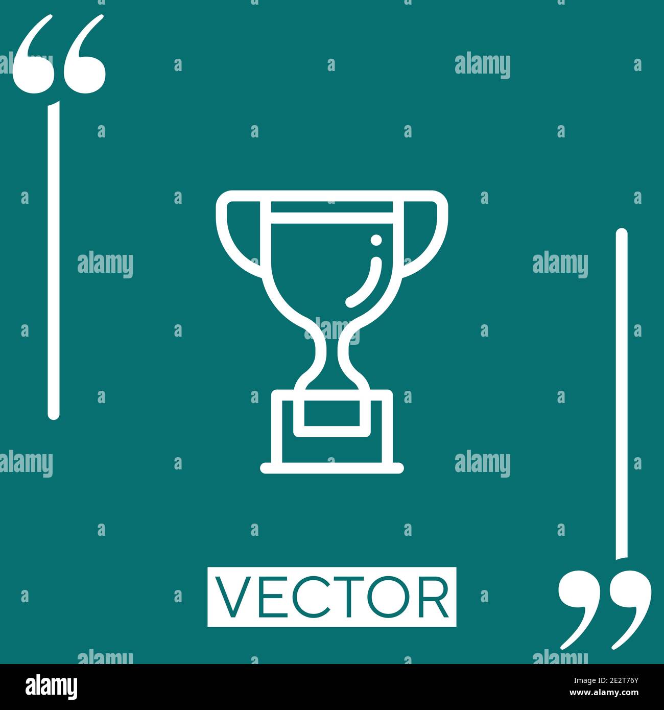 trophy vector icon Linear icon. Editable stroke line Stock Vector