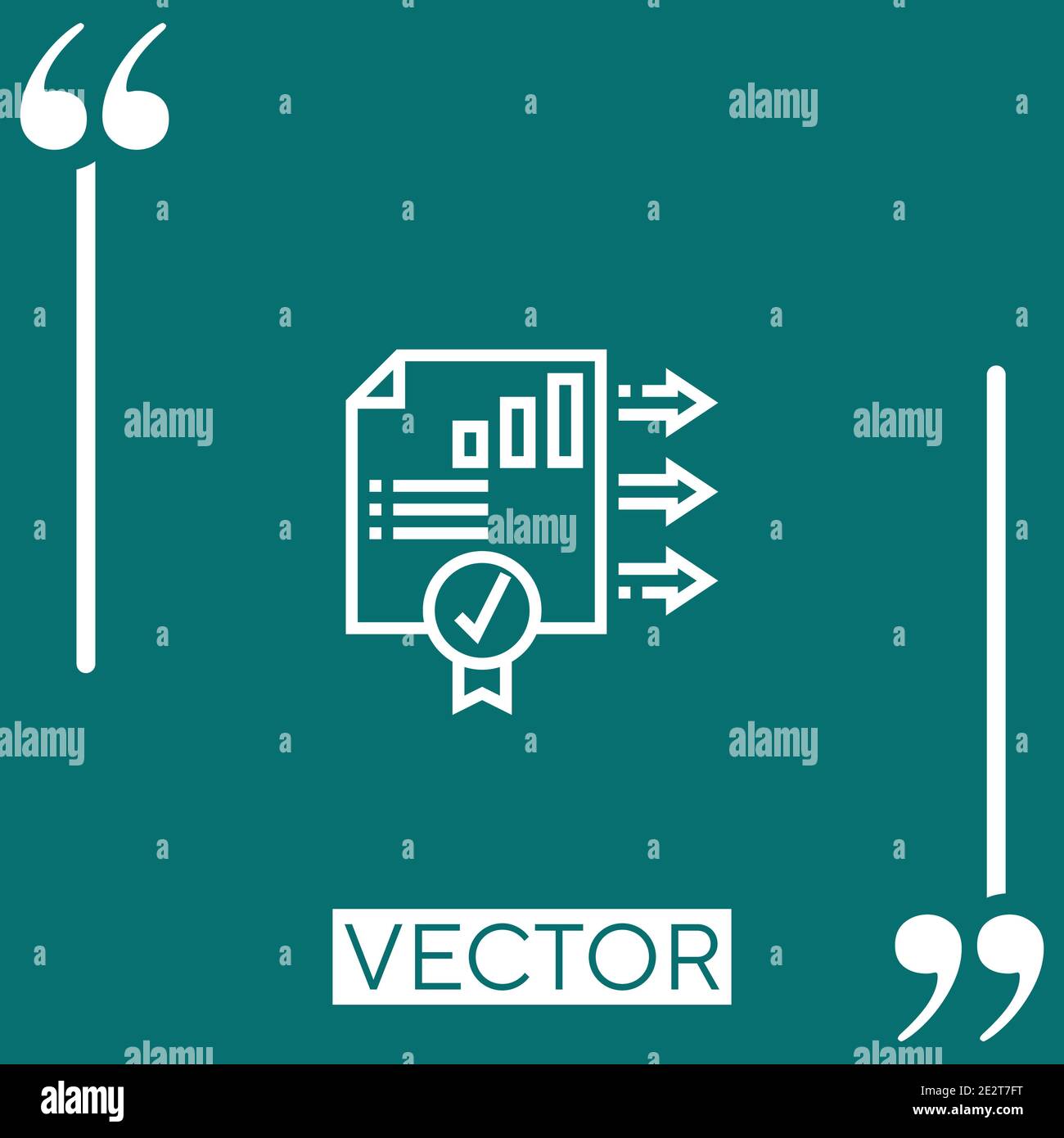stats vector icon Linear icon. Editable stroke line Stock Vector