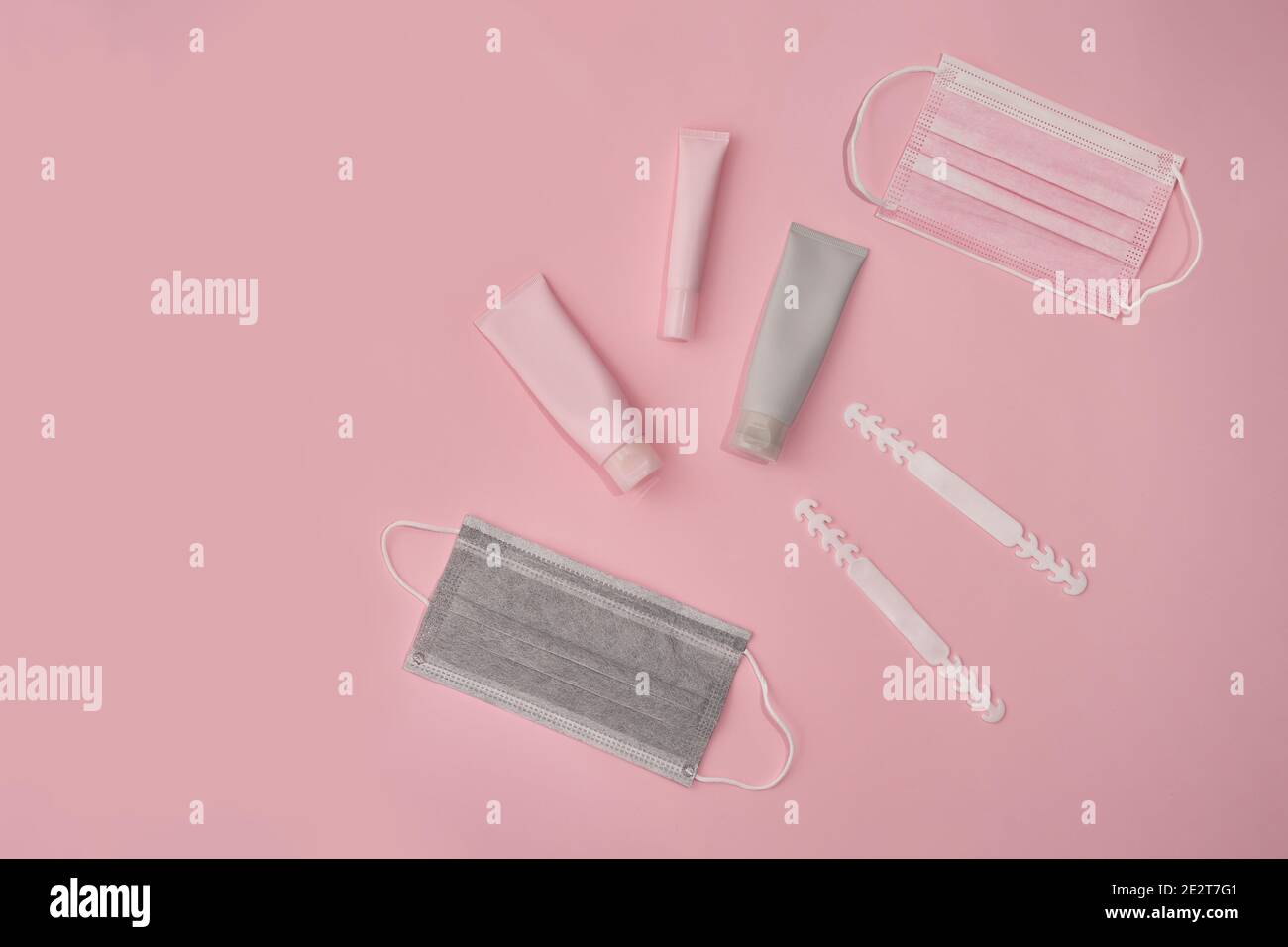 Mask Color Tube Pink grey cosmetic tubes hi-res stock photography and images - Alamy