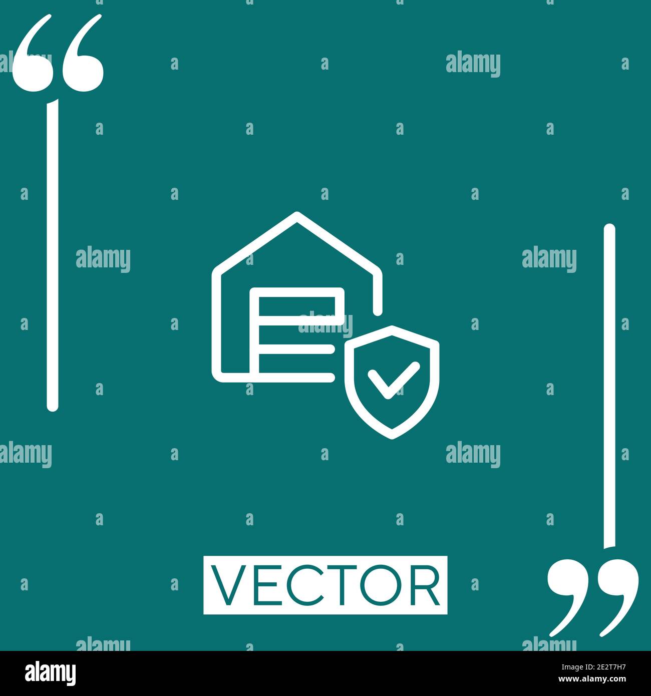 secure Linear icon. Editable stroke line Stock Vector