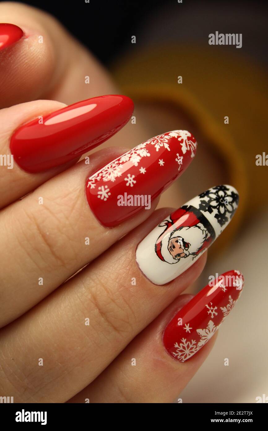 Red And White Christmas Nail Designs — Nails Design Art | by Olivia | Medium