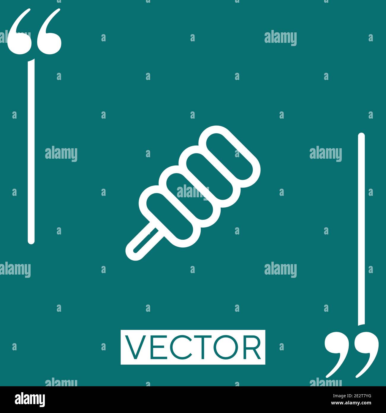 fun popsicle vector icon Linear icon. Editable stroke line Stock Vector