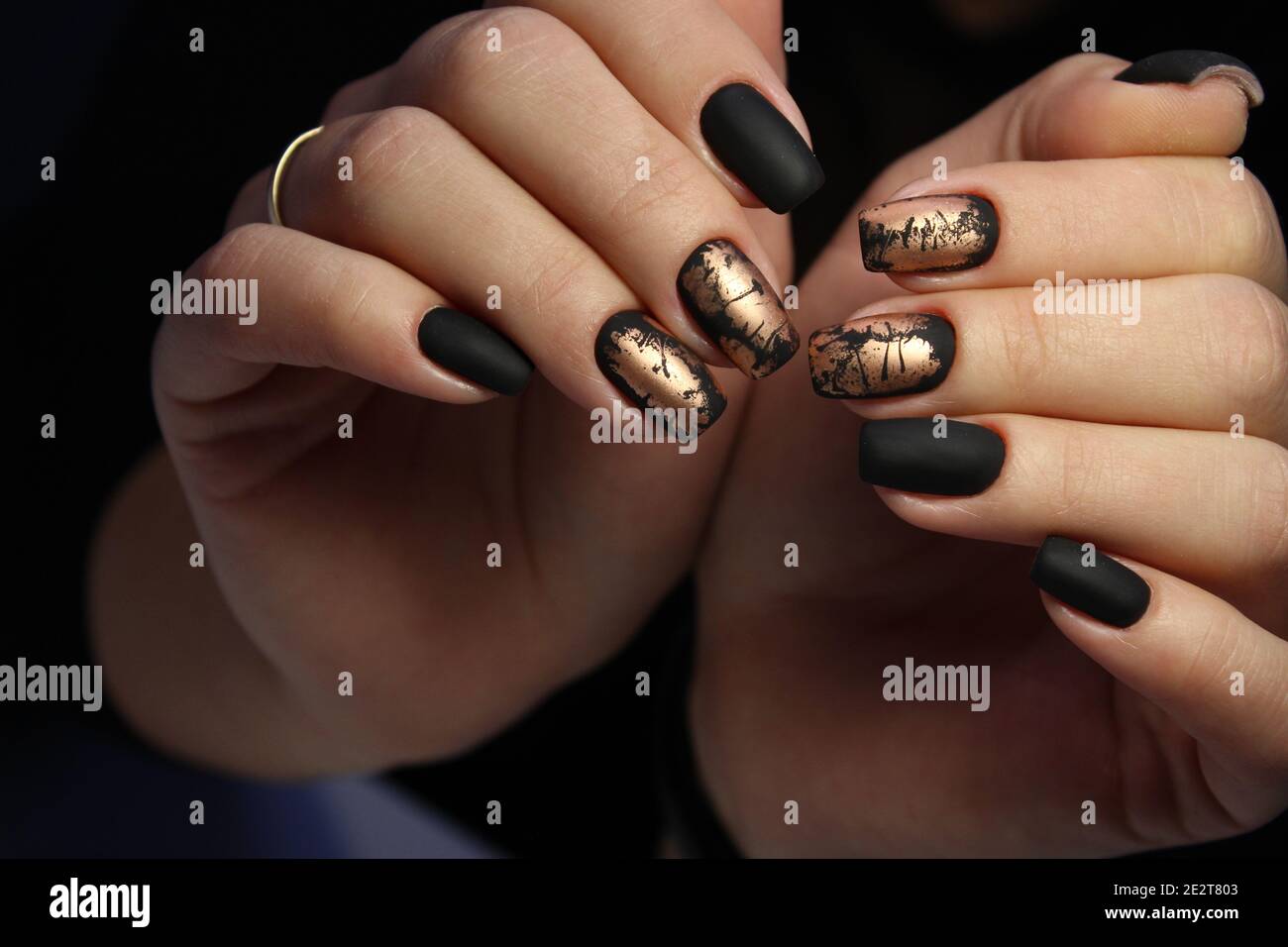 Closeup photo of a beautiful female hands with elegant manicure Stock ...