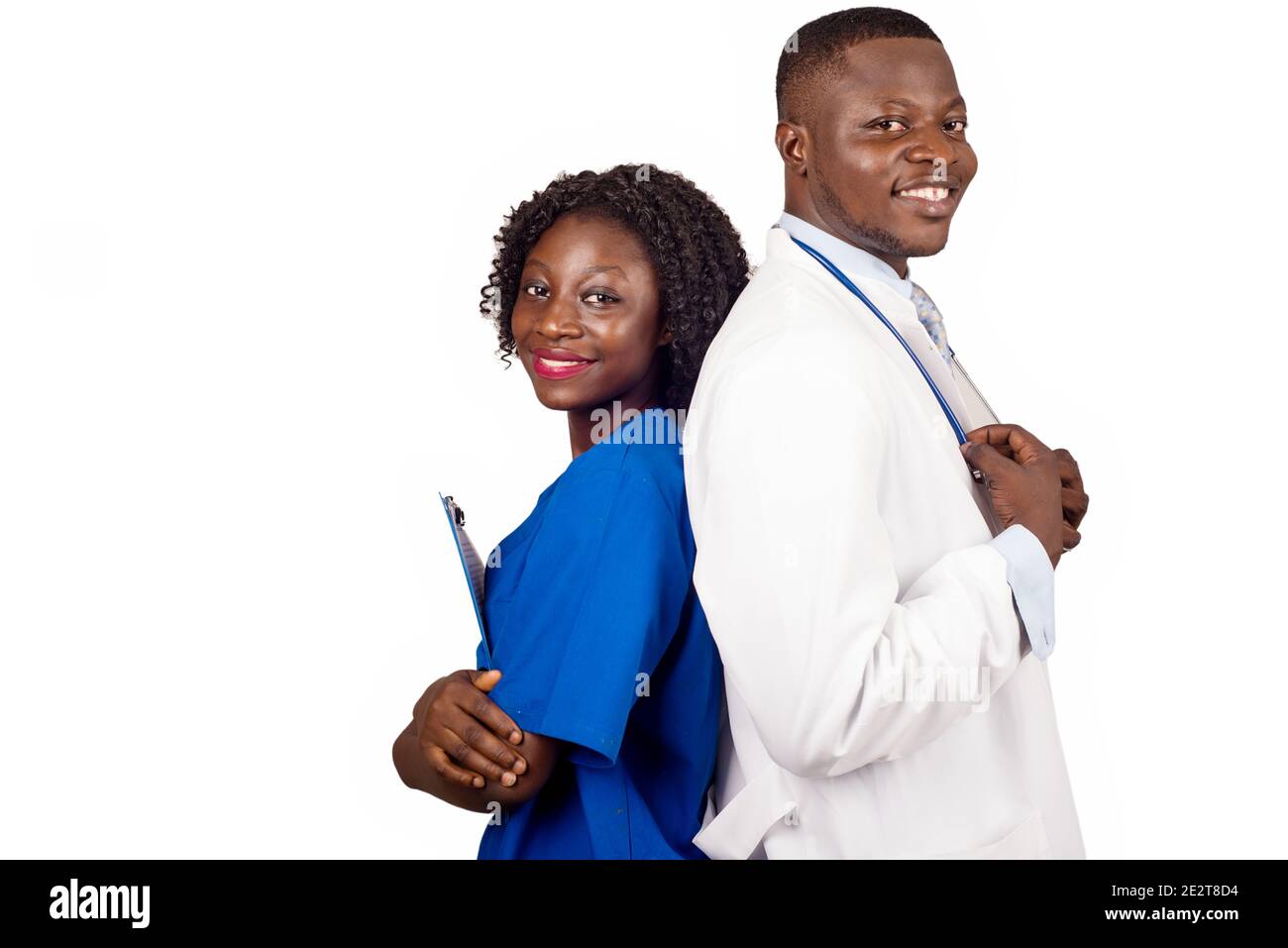 Medical team back smiling hi-res stock photography and images - Alamy
