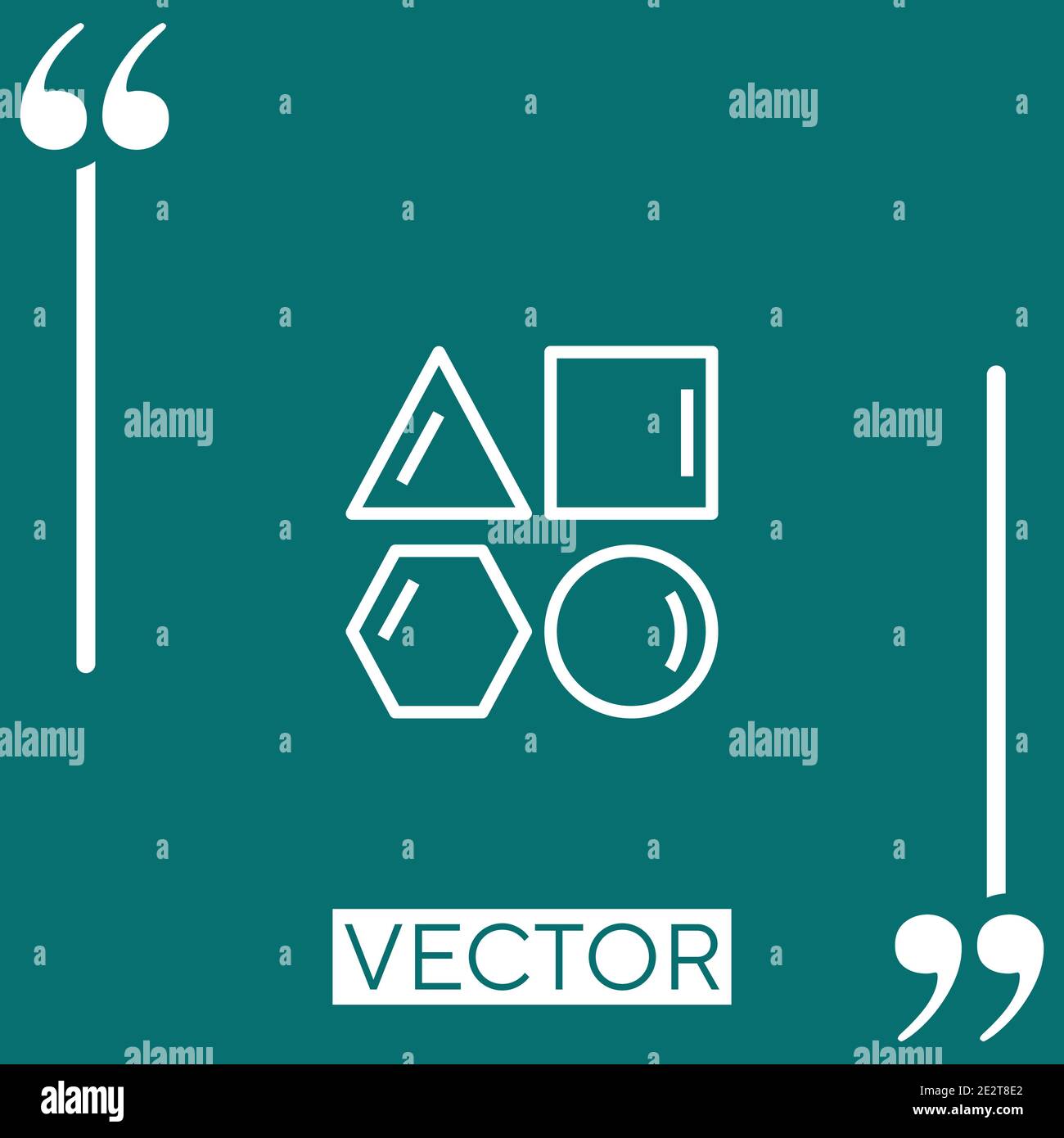 geometry vector icon Linear icon. Editable stroke line Stock Vector