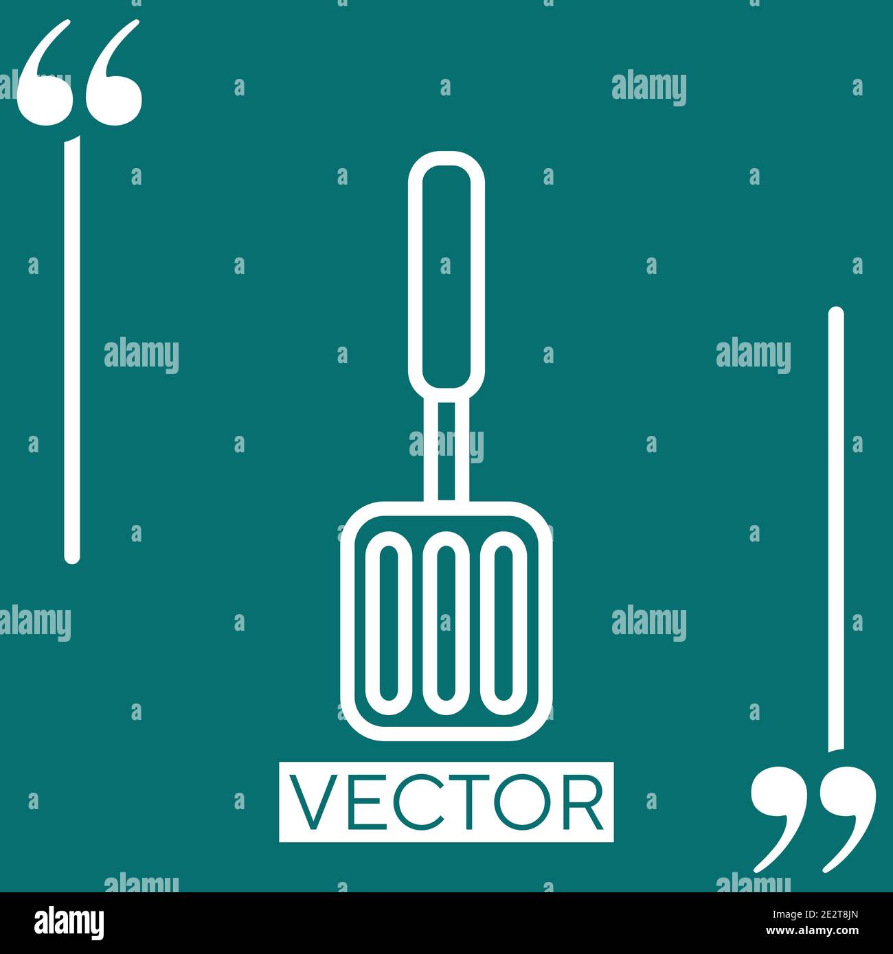 cooking shovel Linear icon. Editable stroke line Stock Vector