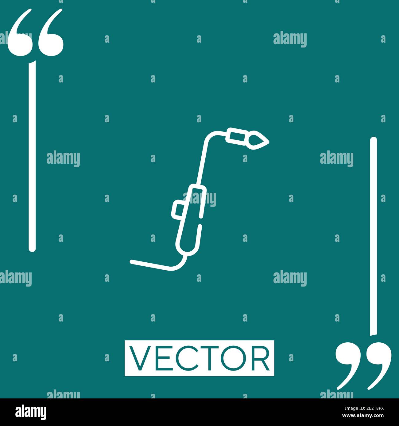 soldering iron vector icon Linear icon. Editable stroke line Stock Vector