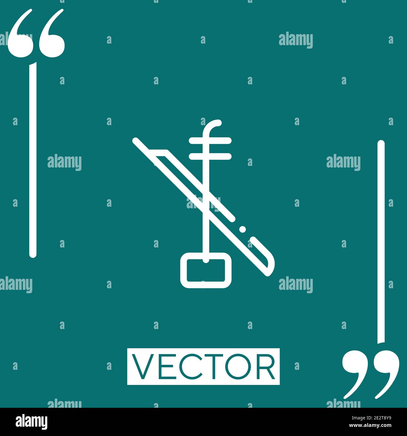 erhu vector icon Linear icon. Editable stroked line Stock Vector