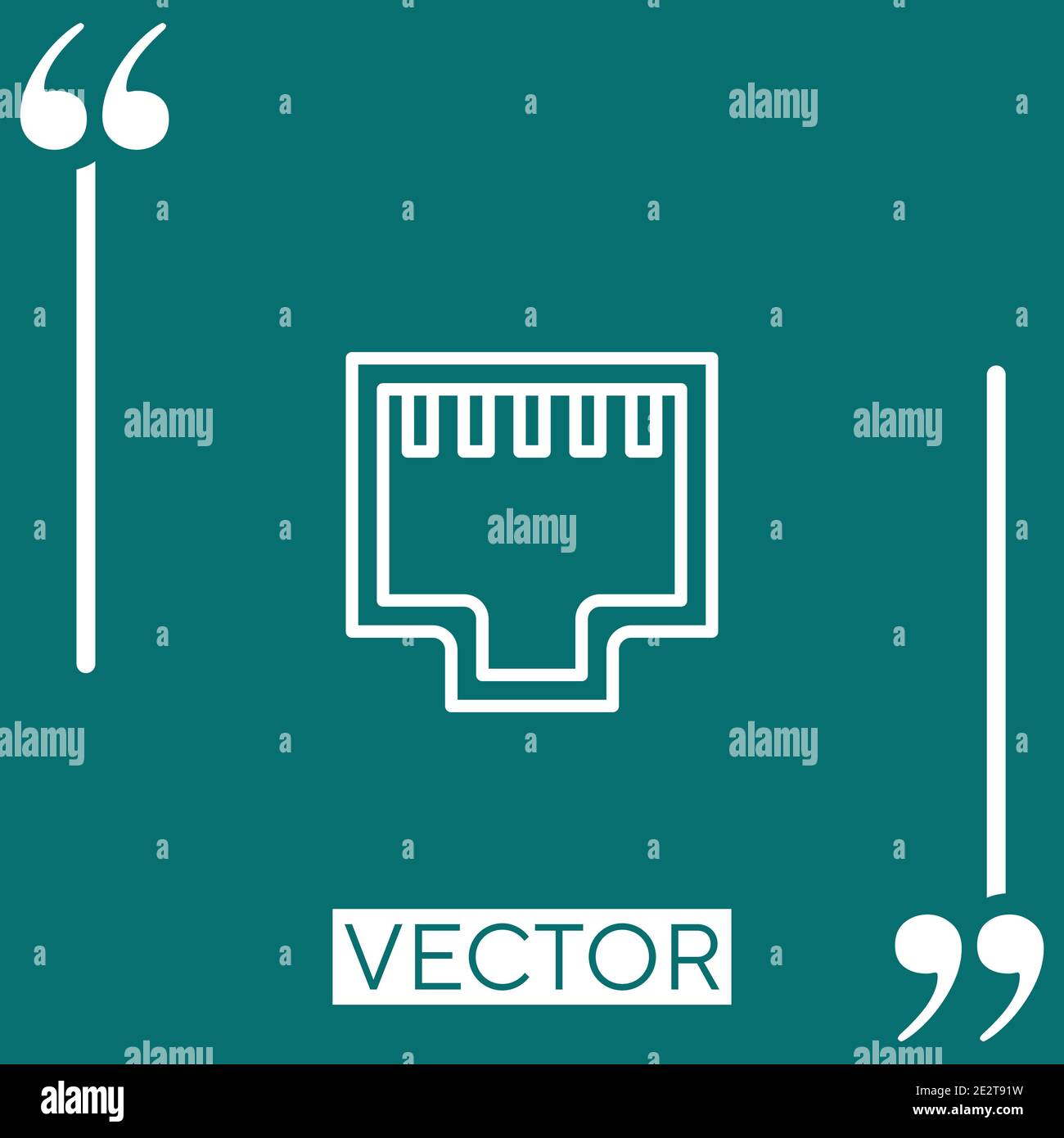 ethernet vector icon Linear icon. Editable stroke line Stock Vector