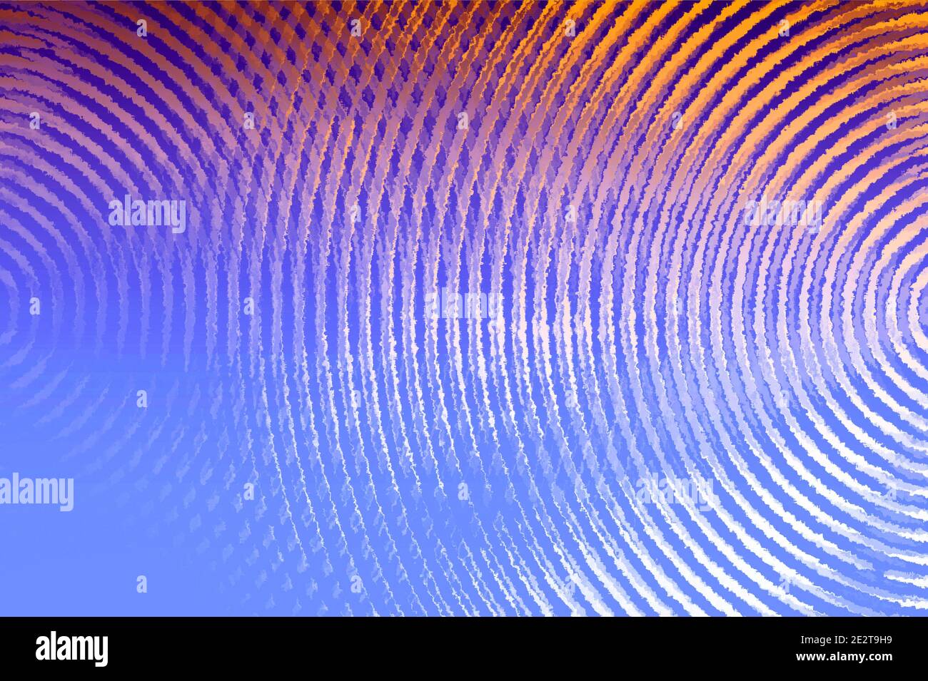 Light blue and orange overlapping sound waves background Stock Photo