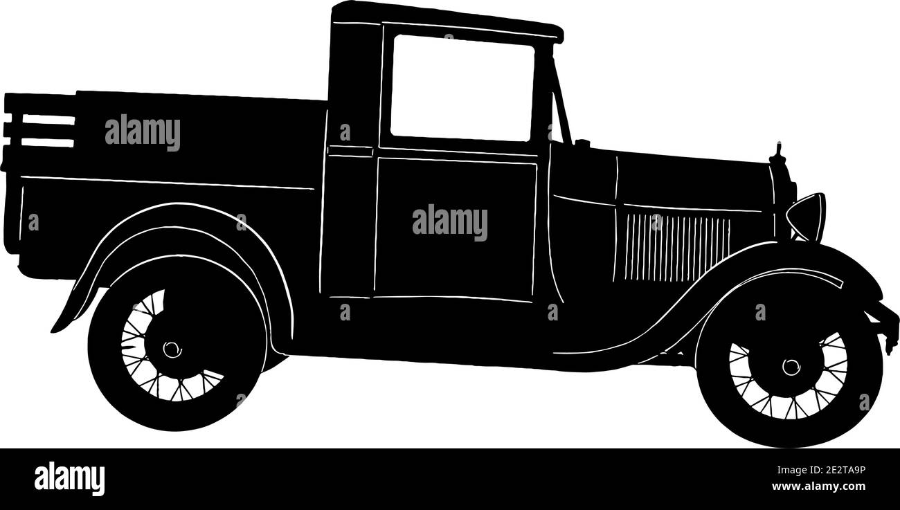 Vintage milk truck vector illustration on white background Stock Vector