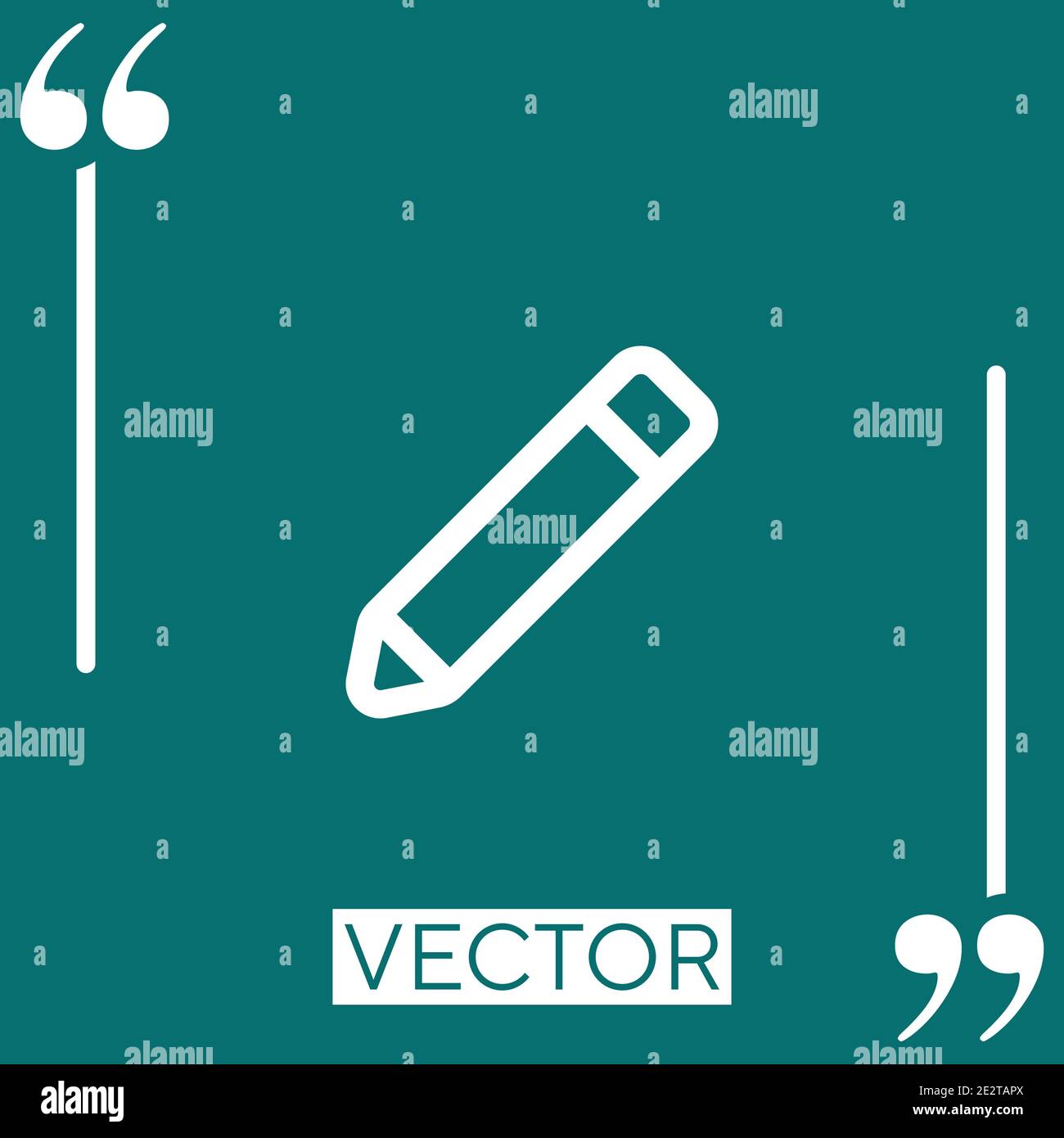 pencil outline vector icon Linear icon. Editable stroke line Stock ...