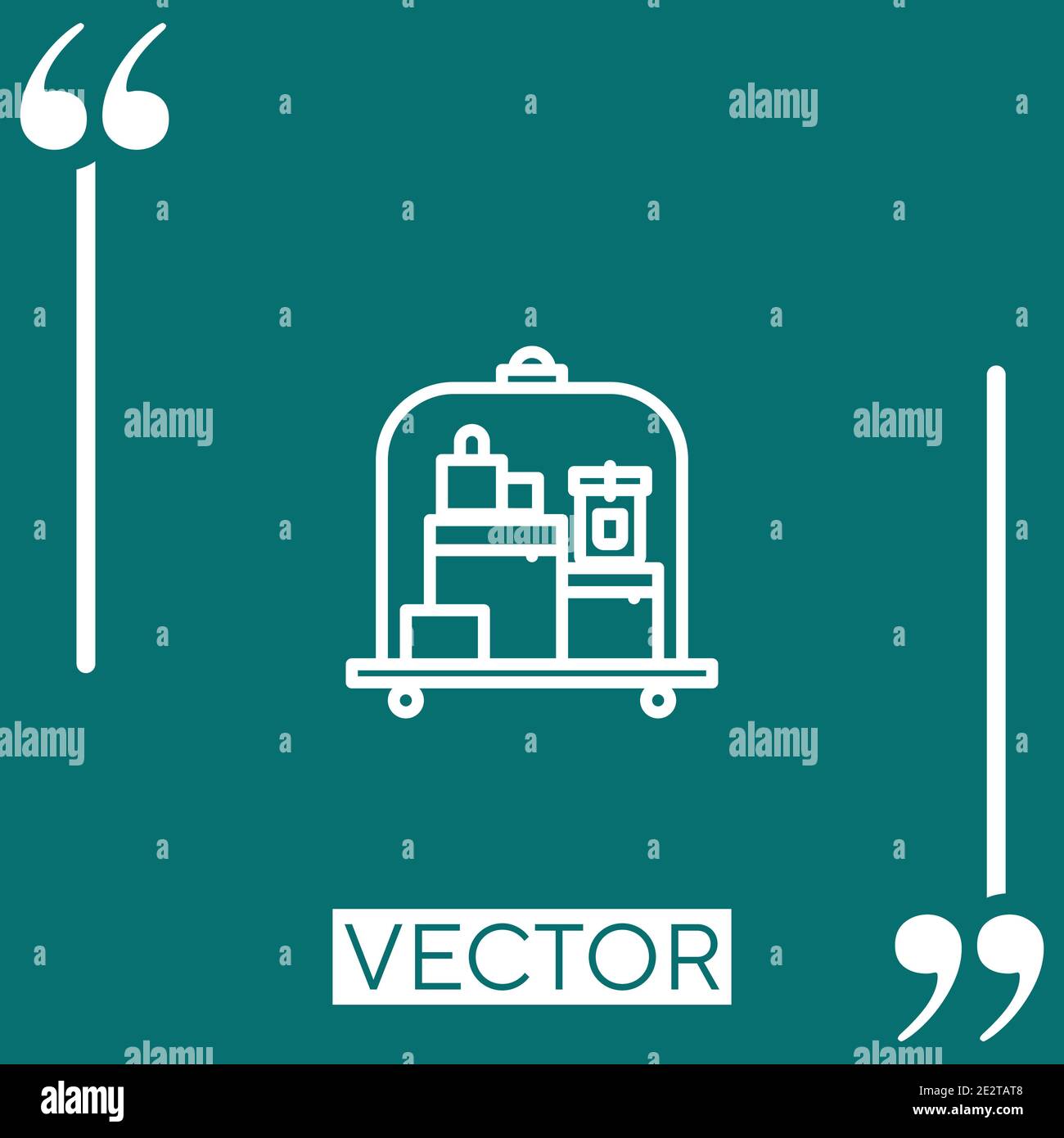 luggage vector icon Linear icon. Editable stroke line Stock Vector