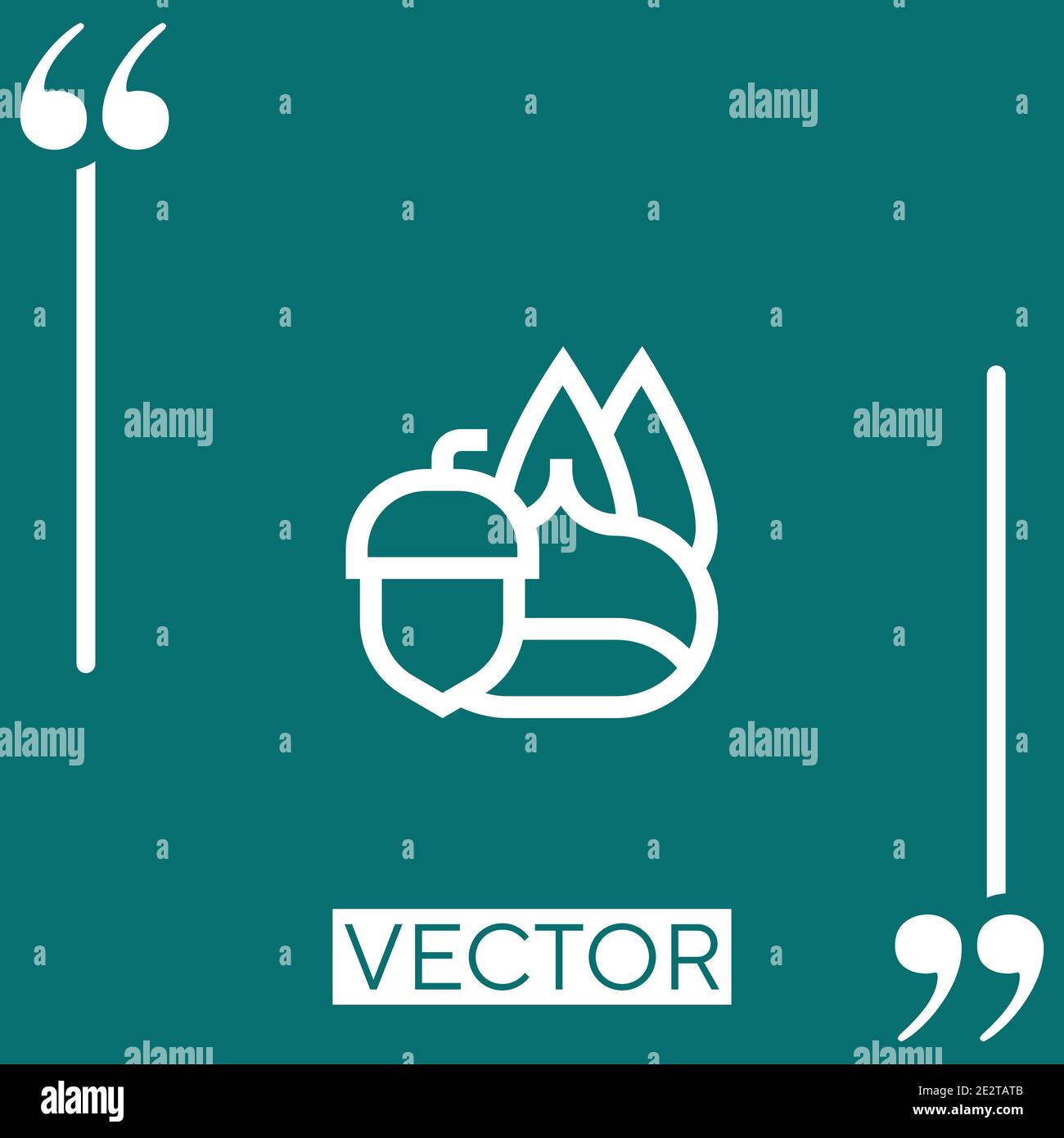 nuts vector icon Linear icon. Editable stroked line Stock Vector