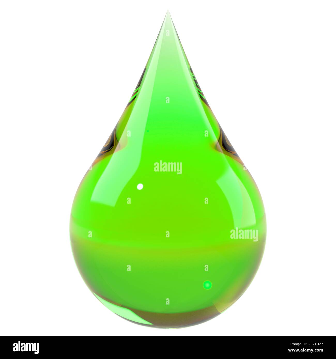 Green drop isolated on white. Save the Earth, ecology, eco fuel concept