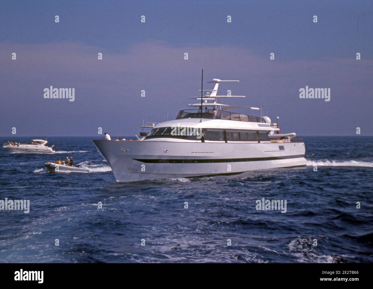 SHERGAR, the yacht of Prince Karim Aga Khan at Maxi Yacht Rolex Cup 2004 in Costa Smeralda, Sardinia (scanned from colorslide) Stock Photo