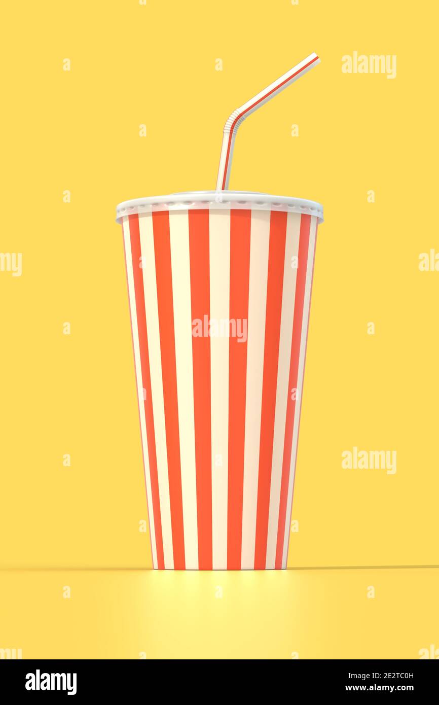 Fast food cola drink cup and drinking straw Stock Photo - Alamy