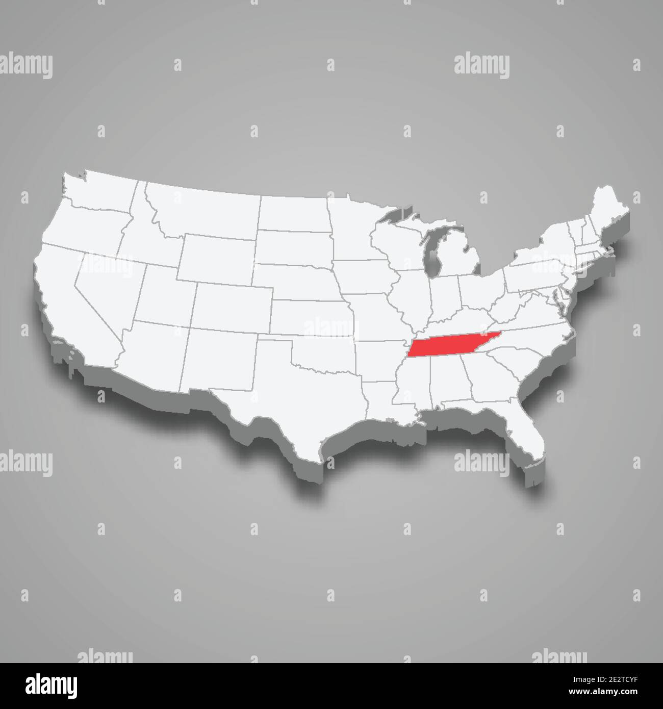 Political map of tennessee Stock Vector Images Alamy