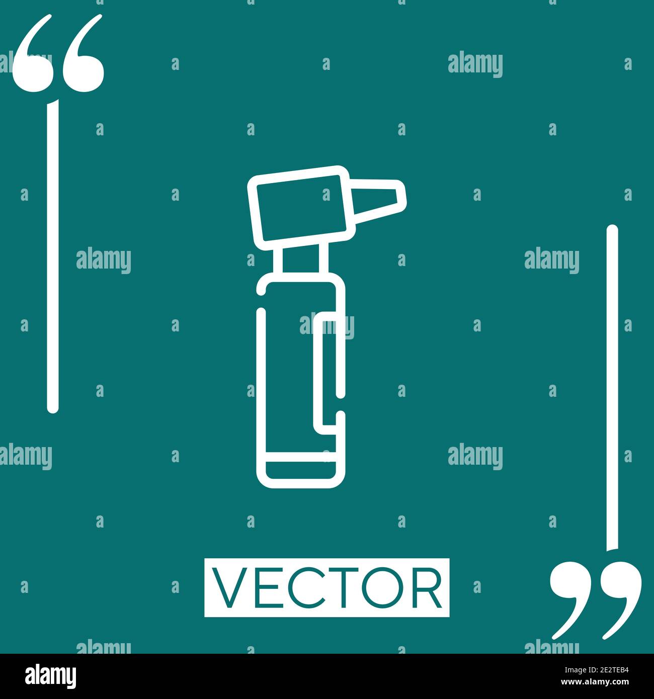 ophthalmoscope vector icon Linear icon. Editable stroked line Stock Vector