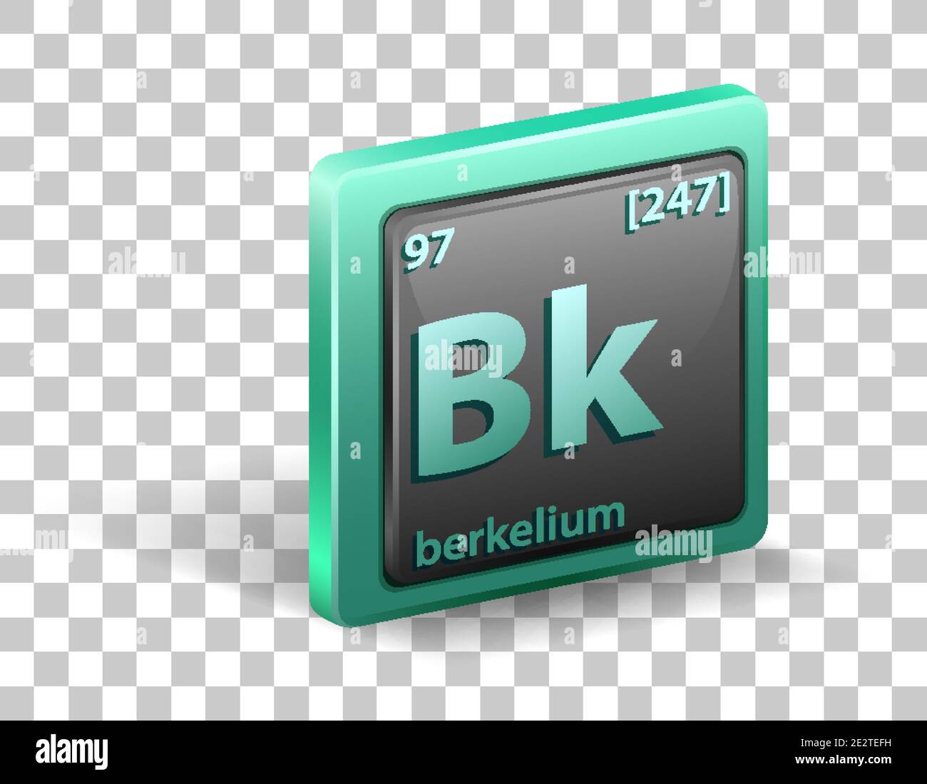 Berkelium chemical element. Chemical symbol with atomic number and ...