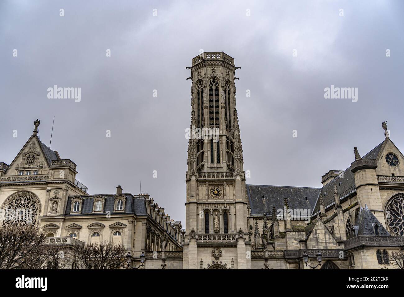 Church of Saint-Germain-l'Auxerrois, Catholic Church, Archdiocese of Paris, Île-de-France, France. French Gothic style. Completed  - 15th century. Stock Photo