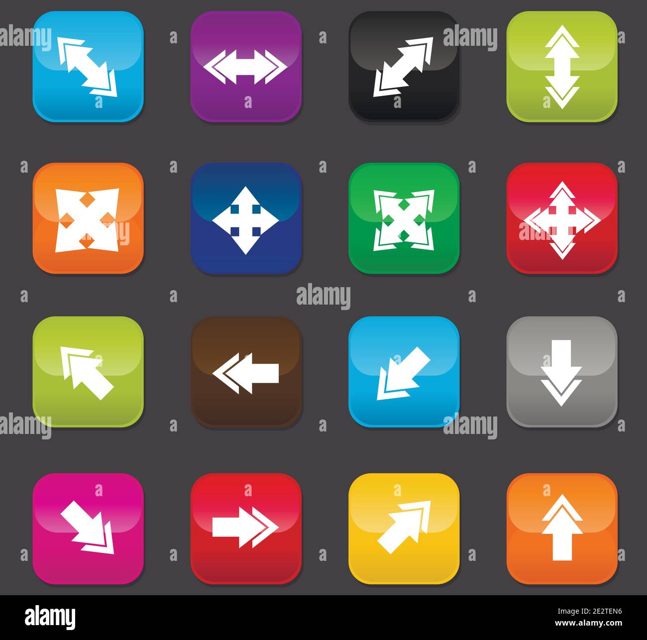 Arrows icons set Stock Vector Image & Art - Alamy