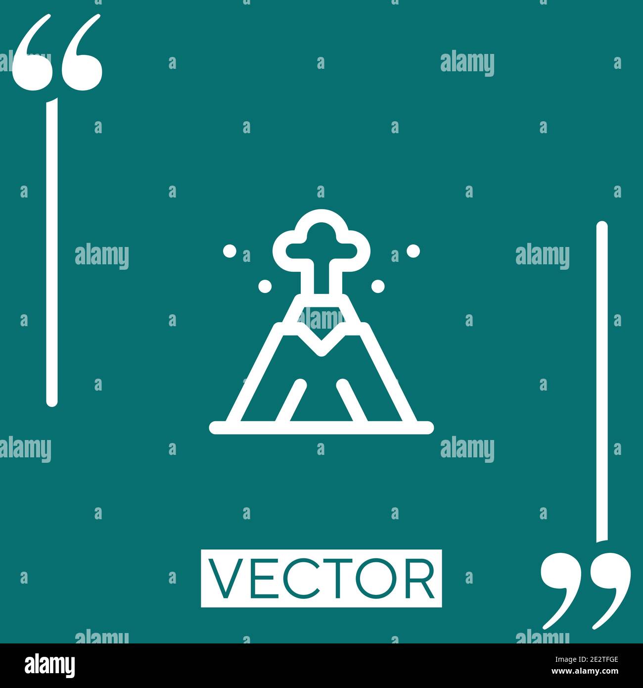 volcano vector icon Linear icon. Editable stroke line Stock Vector