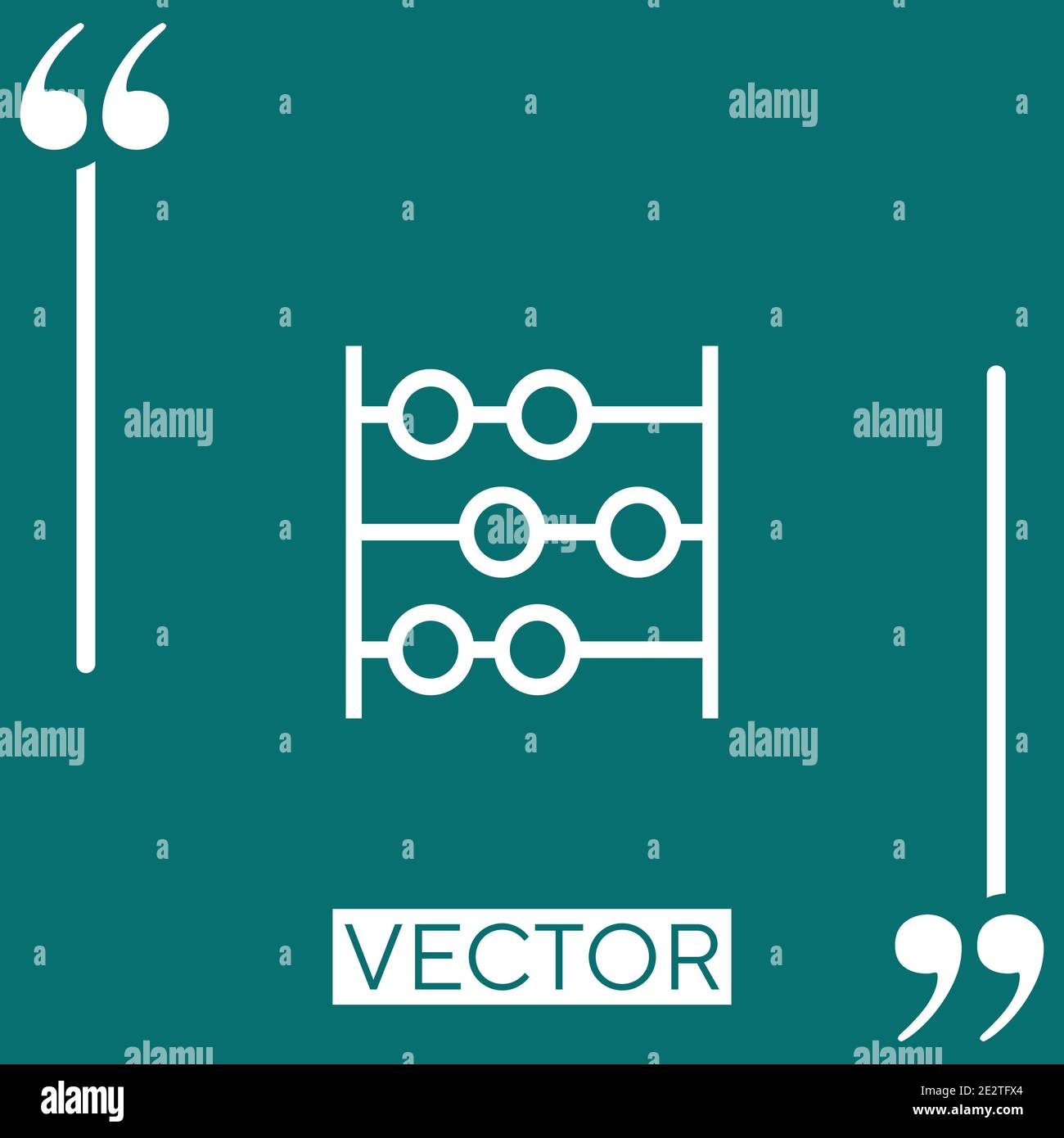 abacus vector icon Linear icon. Editable stroke line Stock Vector