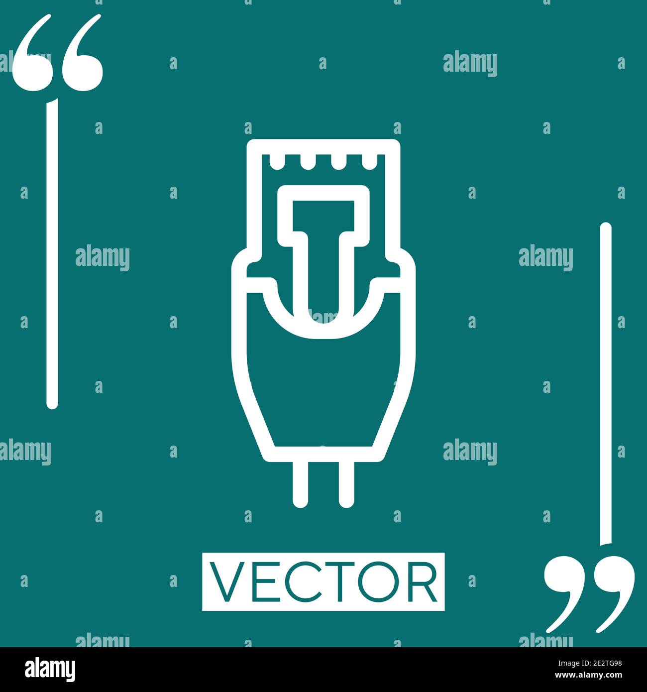 ethernet Linear icon. Editable stroke line Stock Vector