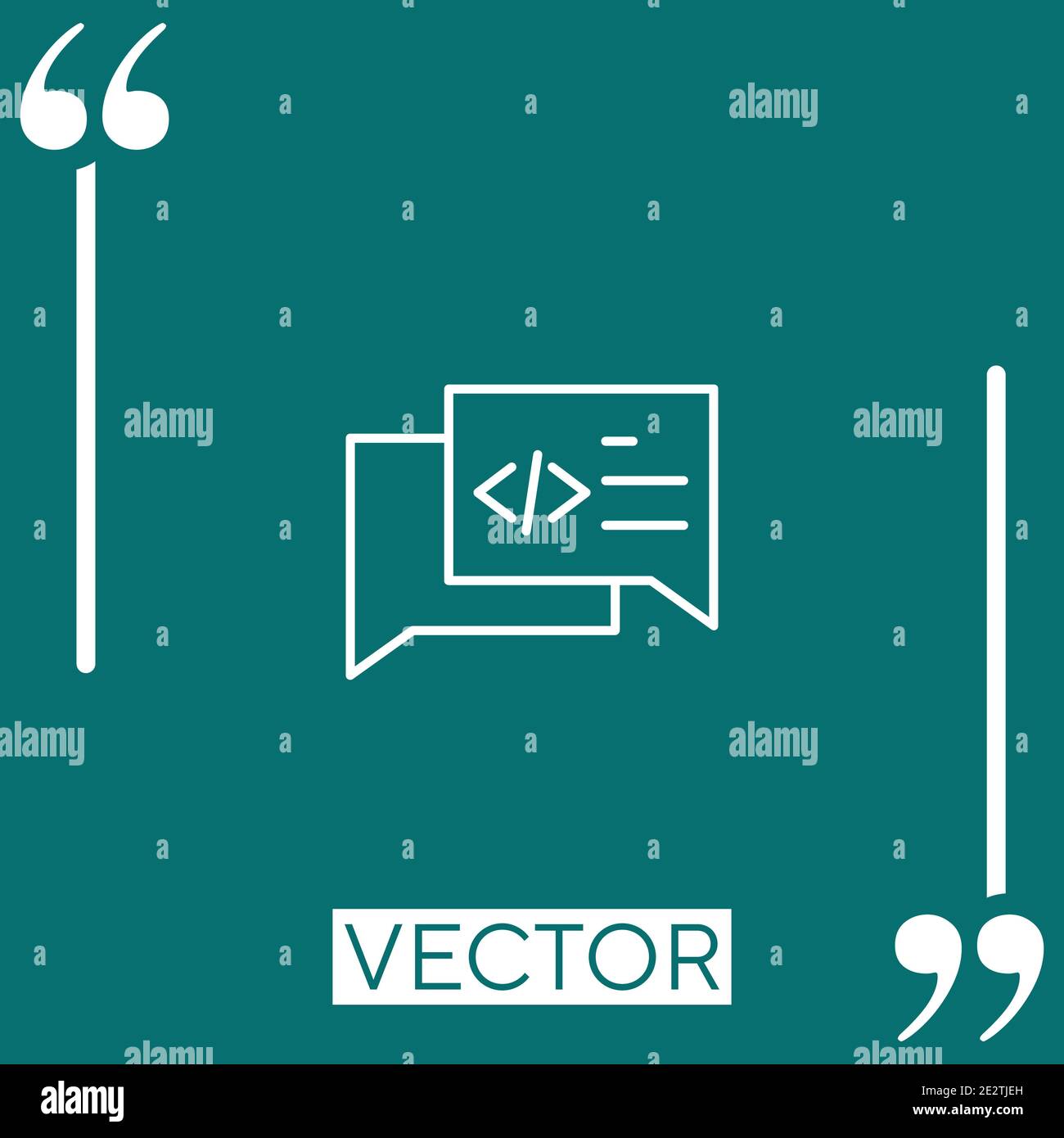 chat vector icon Linear icon. Editable stroke line Stock Vector