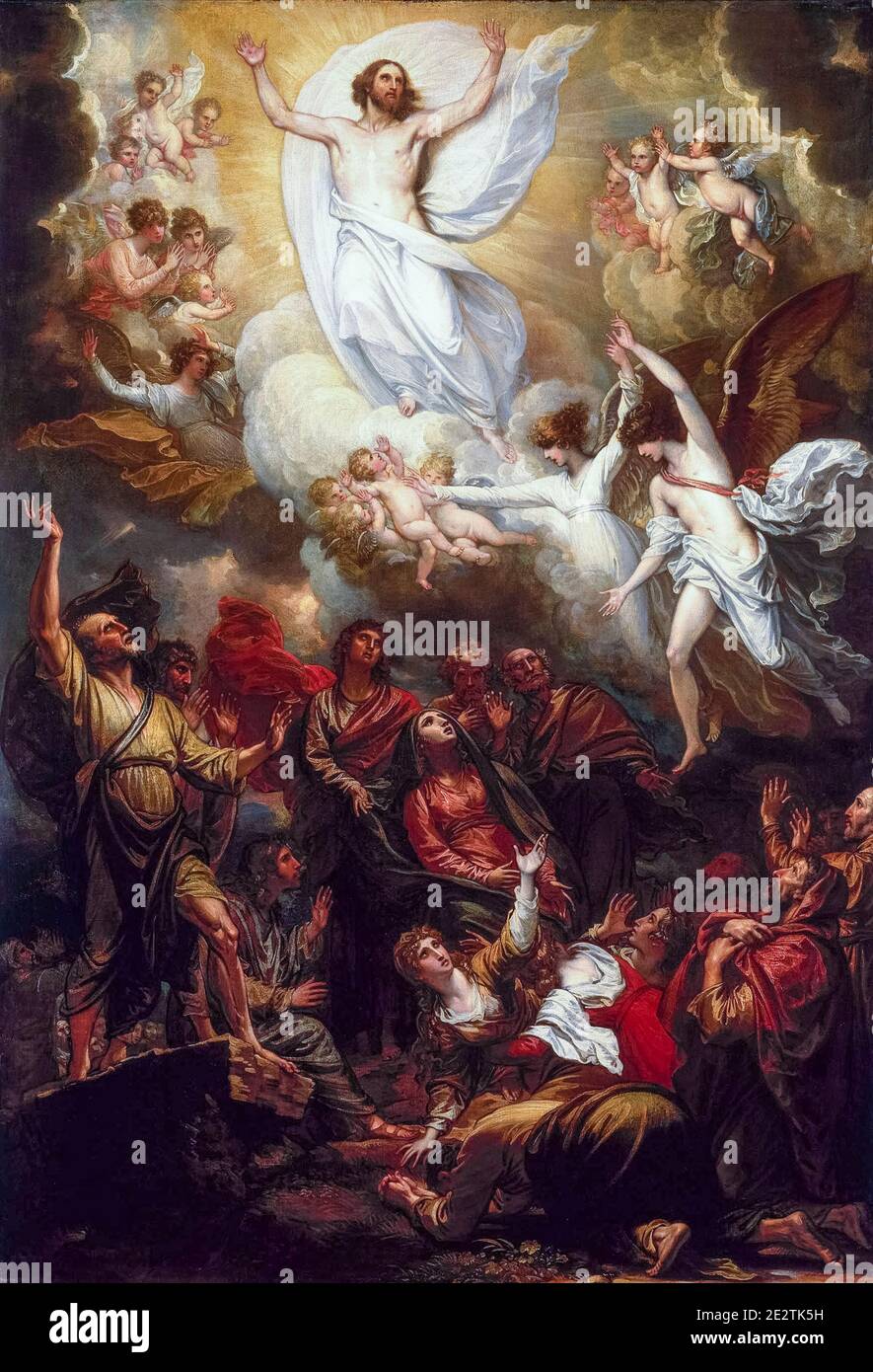 The Ascension, painting by Benjamin West, 1801 Stock Photo