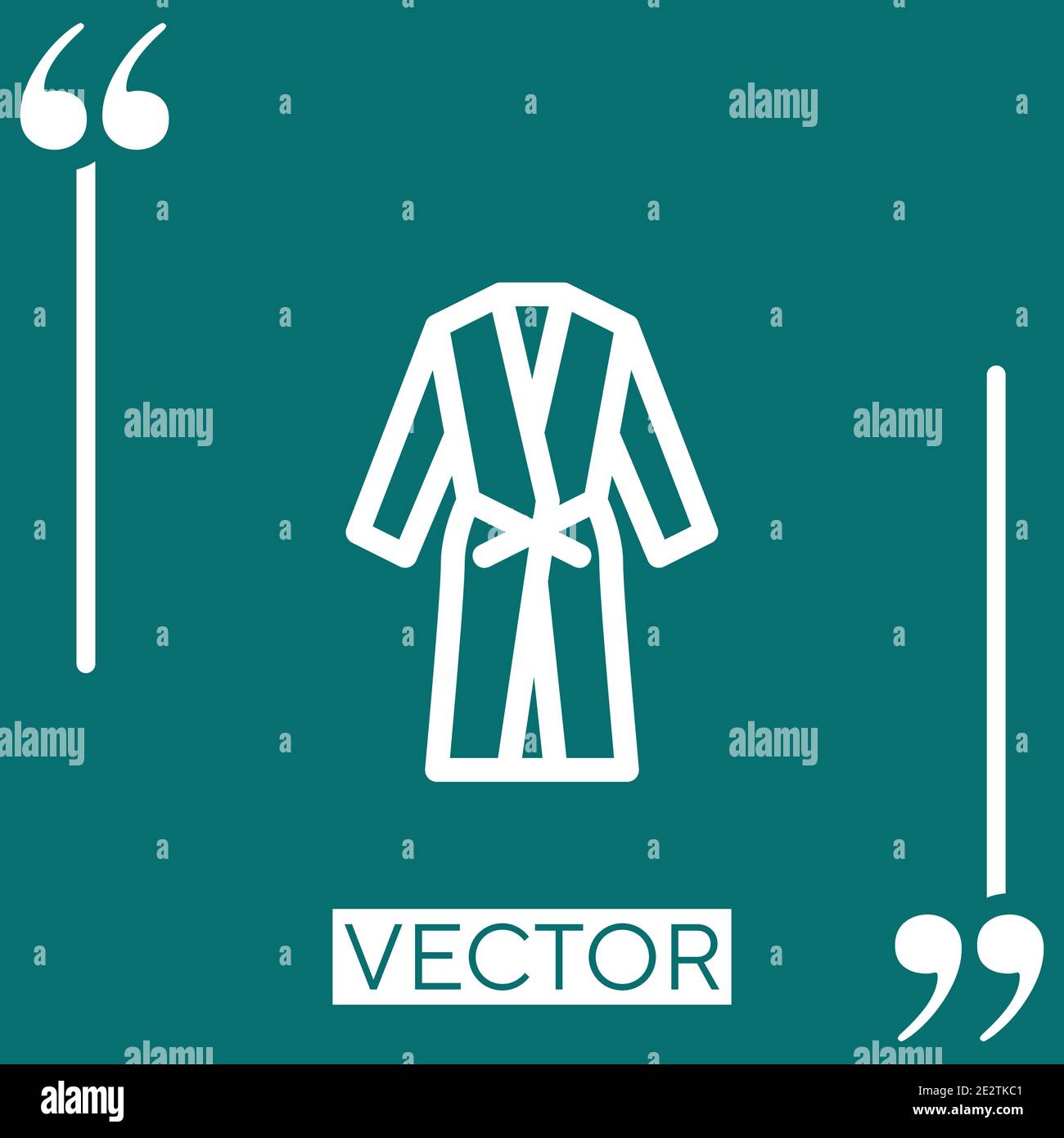 bathrobe vector icon Linear icon. Editable stroke line Stock Vector