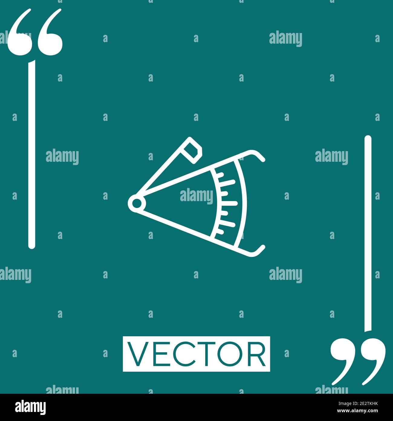 caliper vector icon Linear icon. Editable stroke line Stock Vector