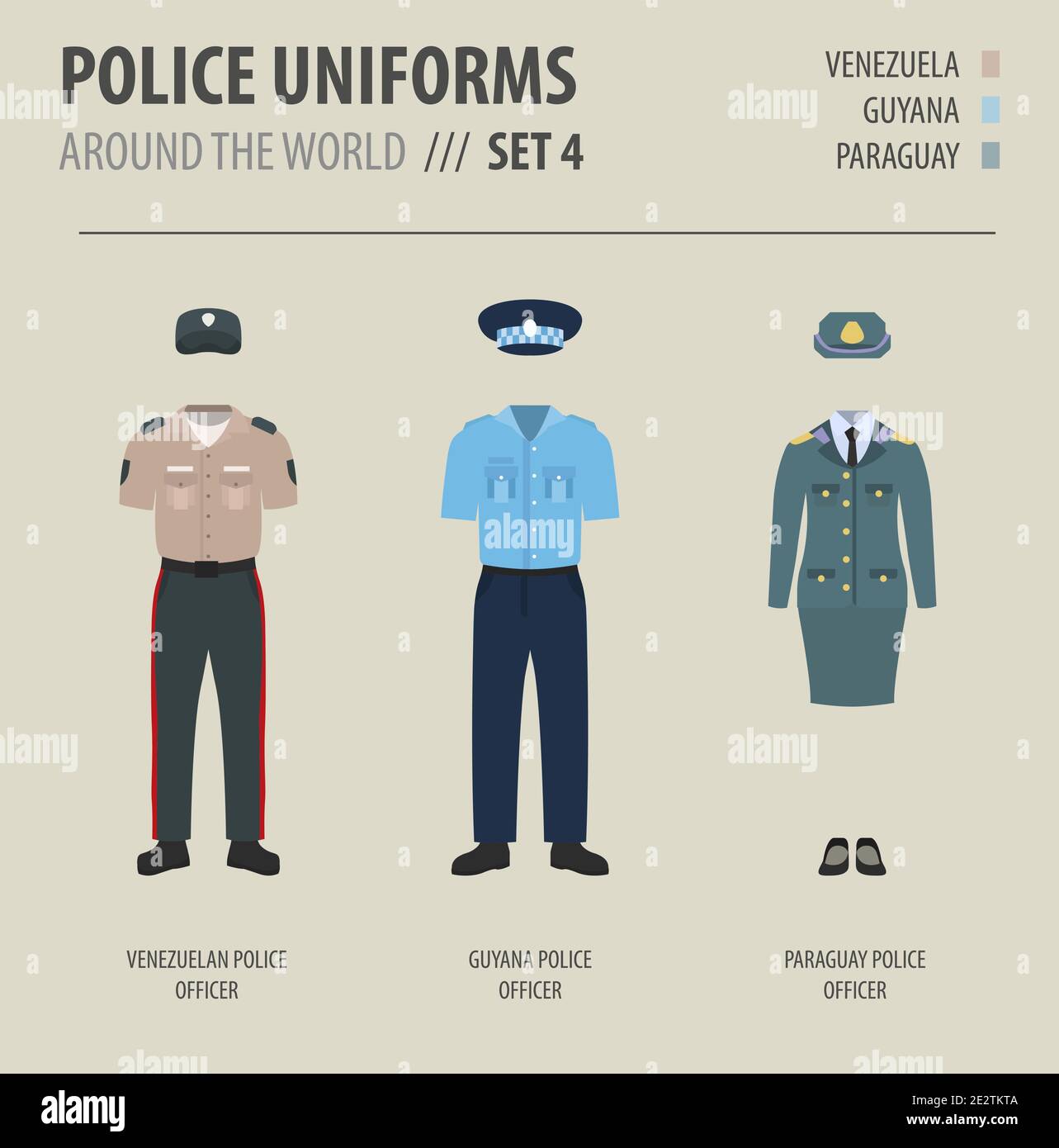 Police uniforms around the world. Suit, clothing of american police ...