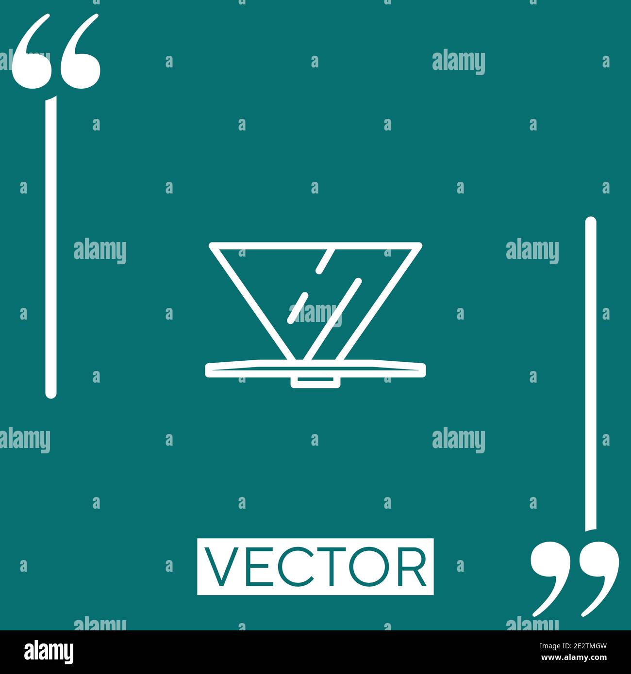 dripper vector icon Linear icon. Editable stroked line Stock Vector