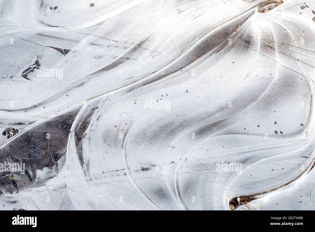 Ice pattern abstraction close-up Stock Photo
