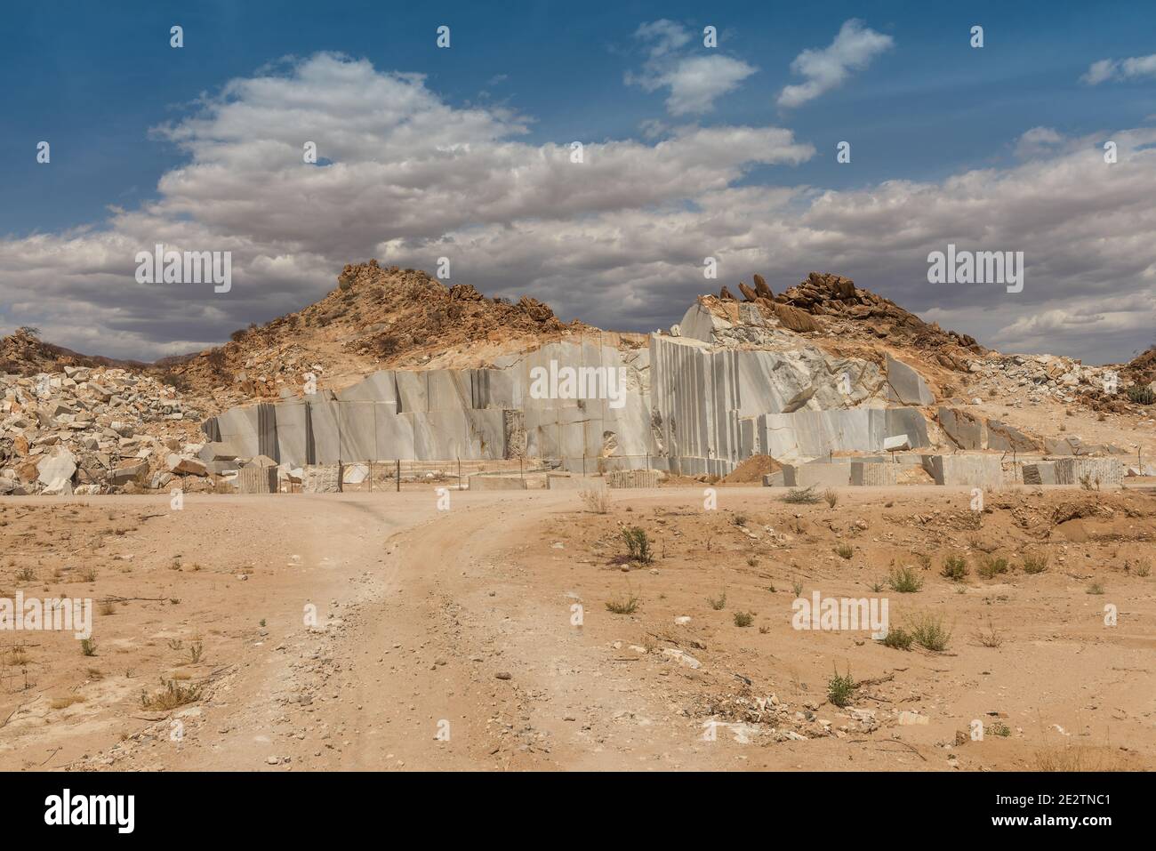 Marble quarry in the south of the small town of Karibib, Erongo, Namibia Stock Photo