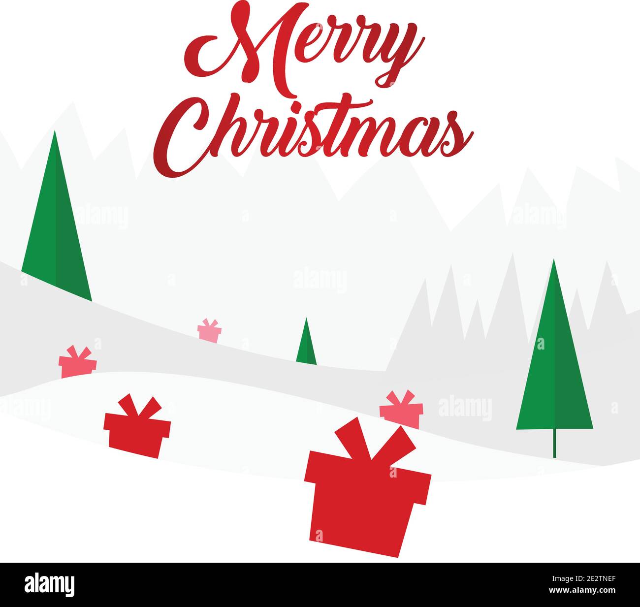 Merry christmas tree gifts Stock Vector Images - Alamy