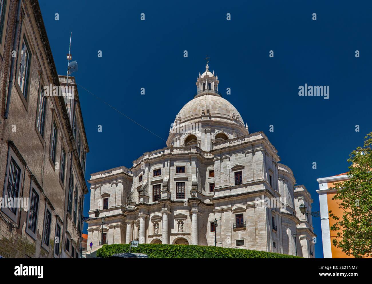 National Pantheon (Panteao Nacional) former Santa Engracia Church,  Campo de Santa Clara square, Alfama neighborhood, Lisbon, Portugal Stock Photo
