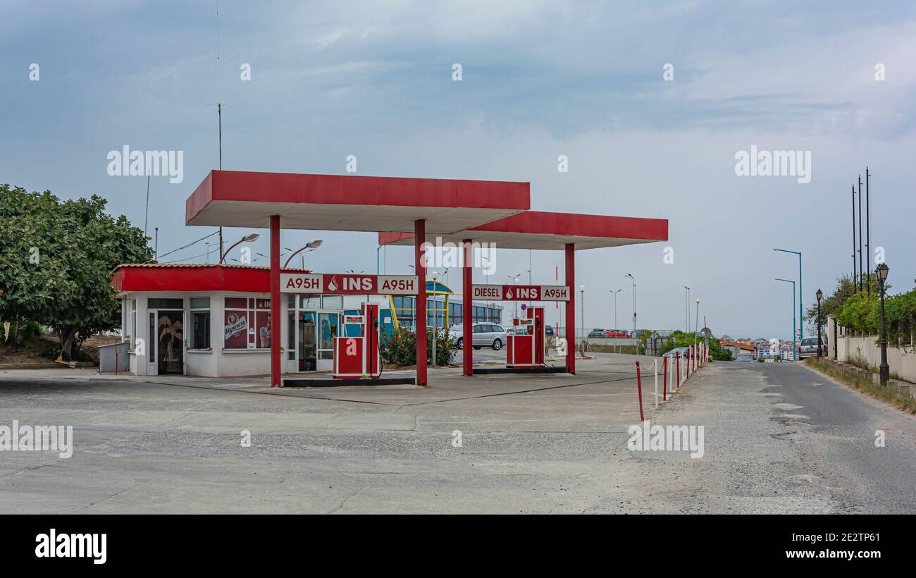 Bulgaria, Sozopol - 2018, 05 September: Car refueling station. Stock photo. Stock Photo