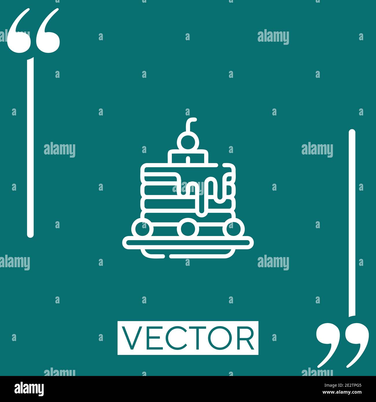 pancakes vector icon Linear icon. Editable stroked line Stock Vector