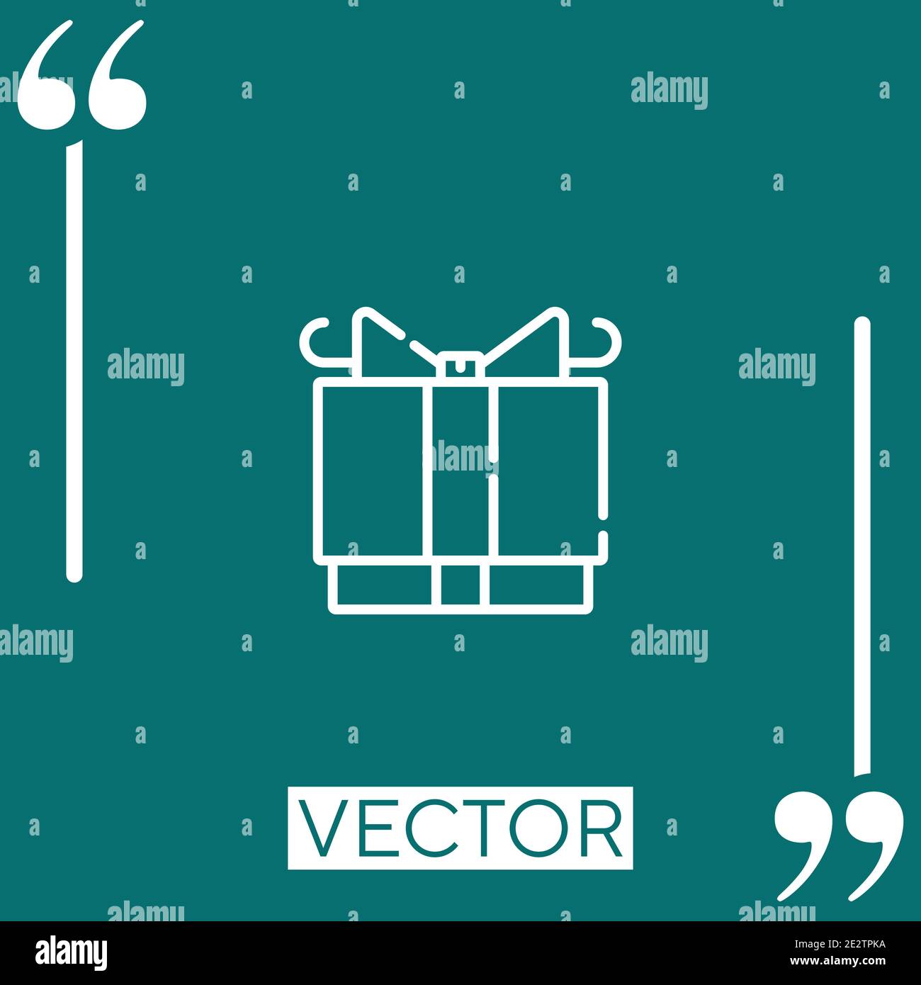 gift vector icon Linear icon. Editable stroke line Stock Vector