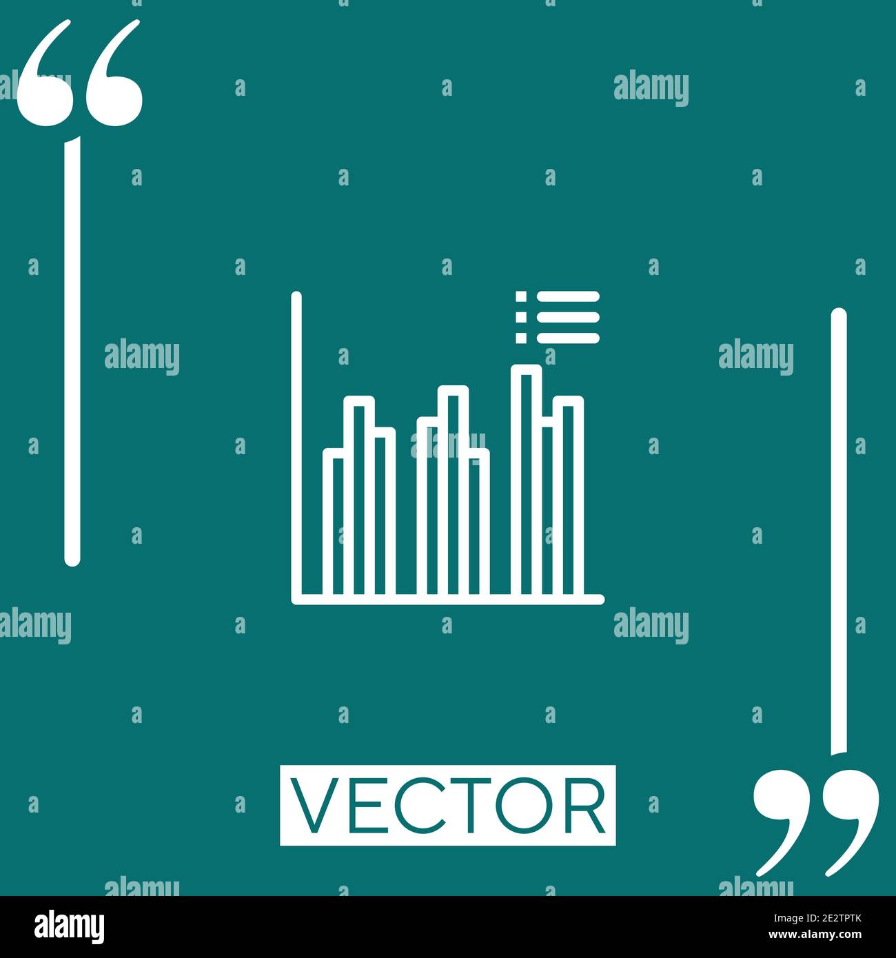 graph vector icon Linear icon. Editable stroke line Stock Vector Image ...