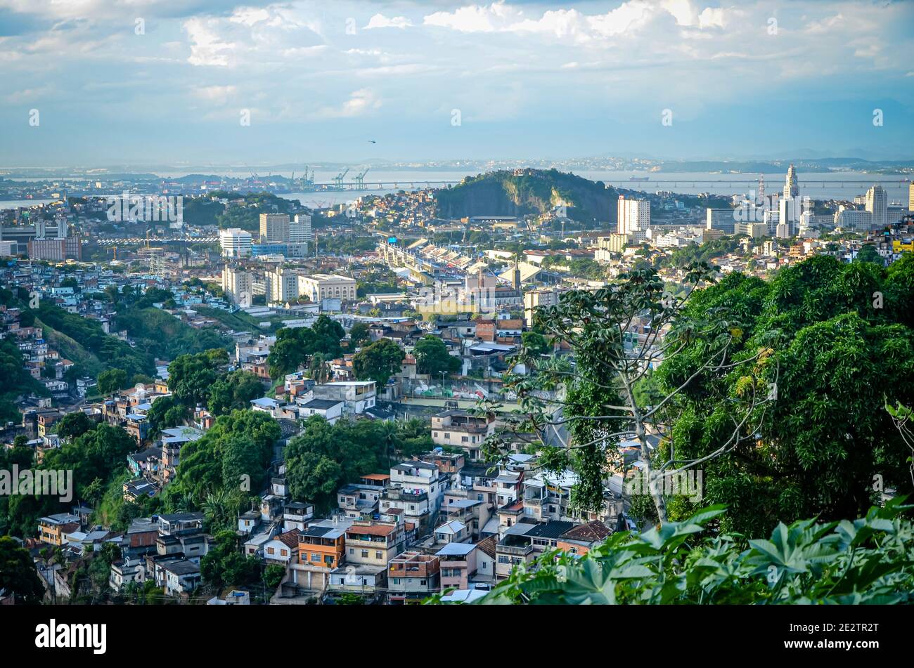 Looking over Rio from Santa Teresa, Rio de Janeiro, Brazil Stock Photo